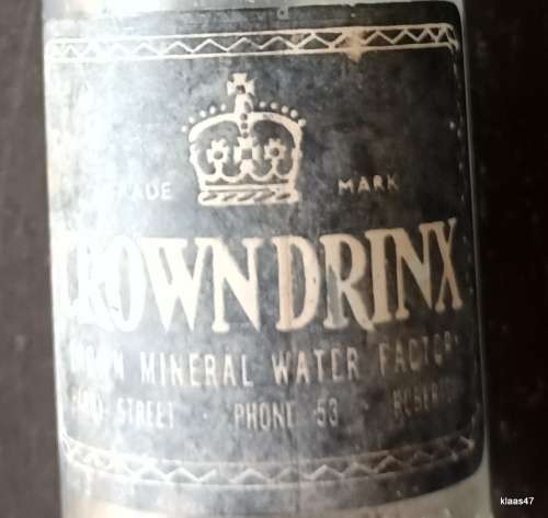Crown Drink - Kroon Minerale, Robertson - Empty Bottle