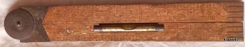 Vintage Carpenter`s Folding Ruler - 3 ft Rabone Boxwood - Made in England No. 1190