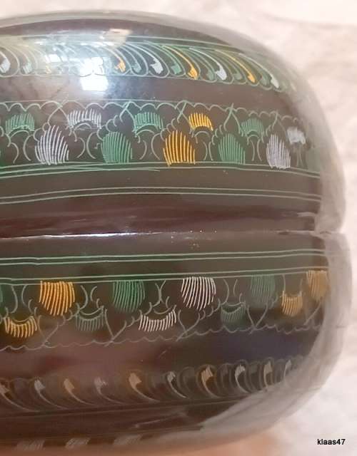 Thai Lacquerware - Trinket Box - Black