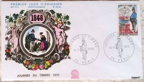 France - 1970 - Stamp Day - FDC No. 711