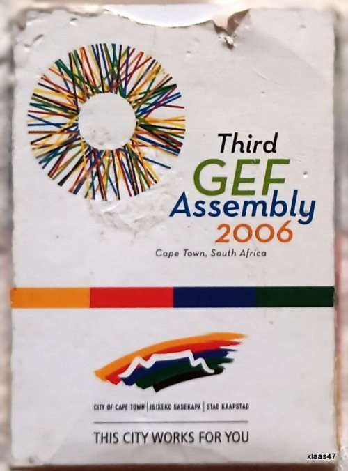 Pack of Playing Cards - Cape Town Third GEF Assembly 2006