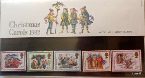 GB - 1982 - Christmas Carols - Pack No. 140 - 5 Mint stamps