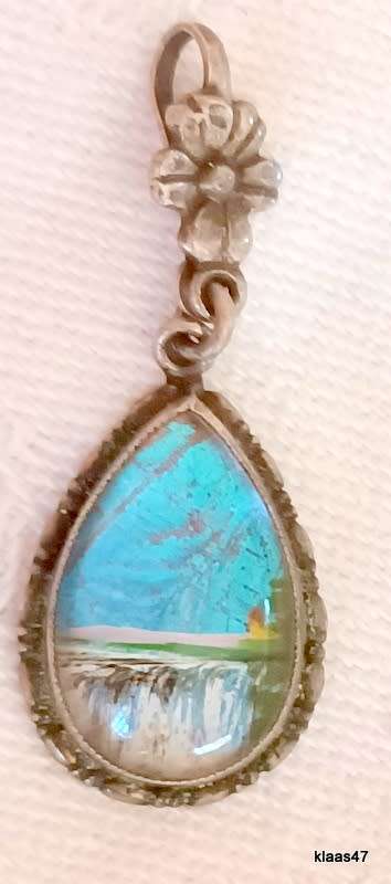 1920s Butterfly Wing Pendant - signed by Thomas Mott - TLM Sterling England (No chain)