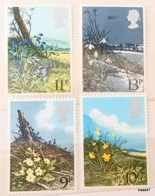 GB 1979 Spring Wild Flowers Set of 4 Mint stamps