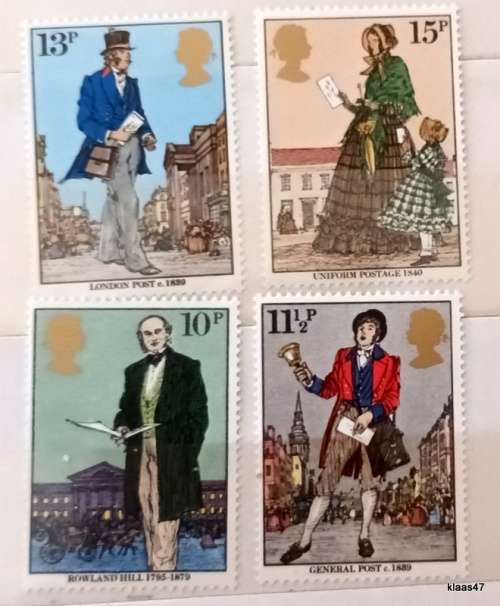 GB - 1979 - Death Centenary of Sir Rowland Hill - Set of 4 Mint stamps
