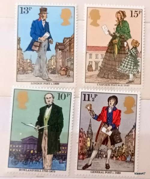 GB - 1979 - Death Centenary of Sir Rowland Hill - Set of 4 Mint stamps