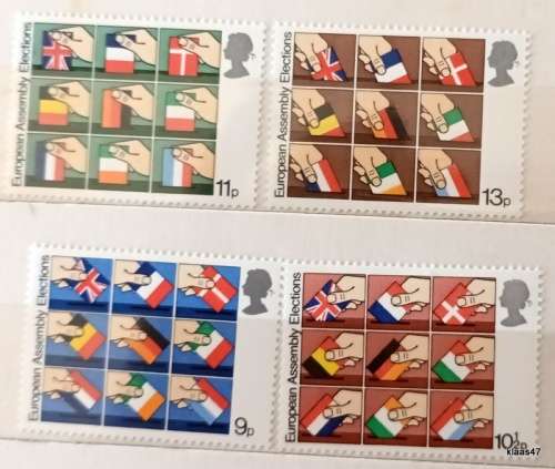 GB - 1979 - First Direct Elections to European Assembly - Set of 4 Mint stamps
