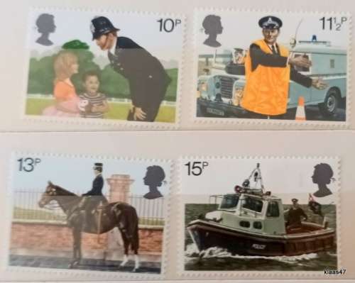 GB - 1979 - 150th Anniversary Metropolitan Police - Set of 4 Mint stamps