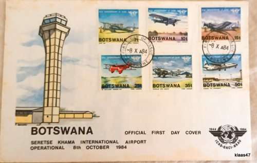 Botswana - 1984 - Seretse Khama International Airport - FDC (Some toning round edge of envelope)