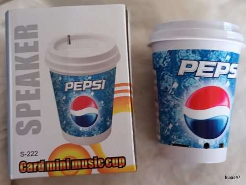 Card Mini Music Cup - Speaker Radio - Pepsi Cola Plastic Disposable Cup Shape