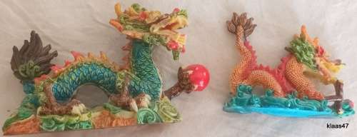 Two Chinese Dragon Ornaments