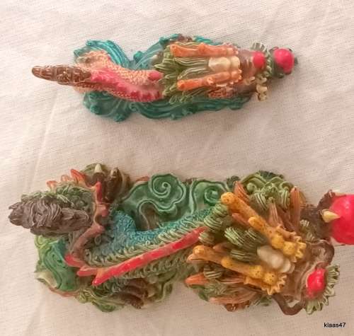 Two Chinese Dragon Ornaments