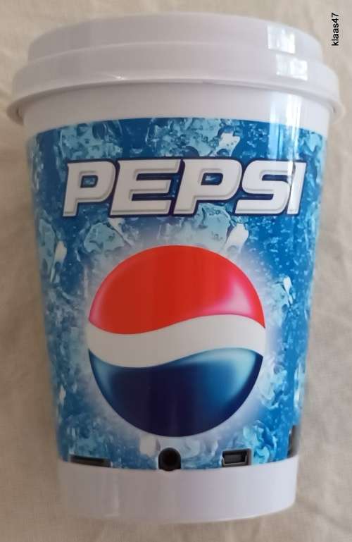 Card Mini Music Cup - Speaker Radio - Pepsi Cola Plastic Disposable Cup Shape