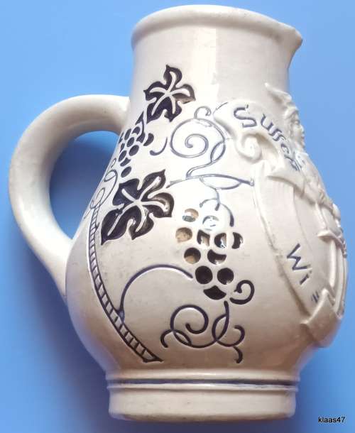 German Salt Glaze Stoneware Wine Pitcher