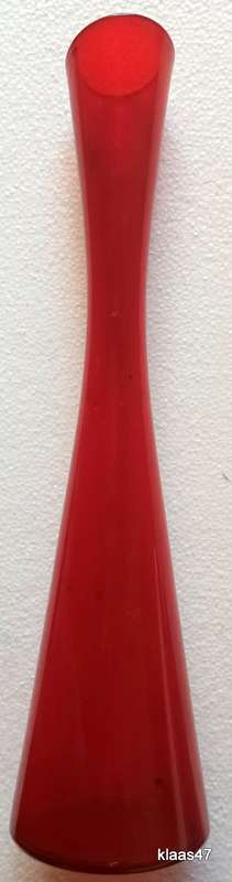 Red Glass Vase -