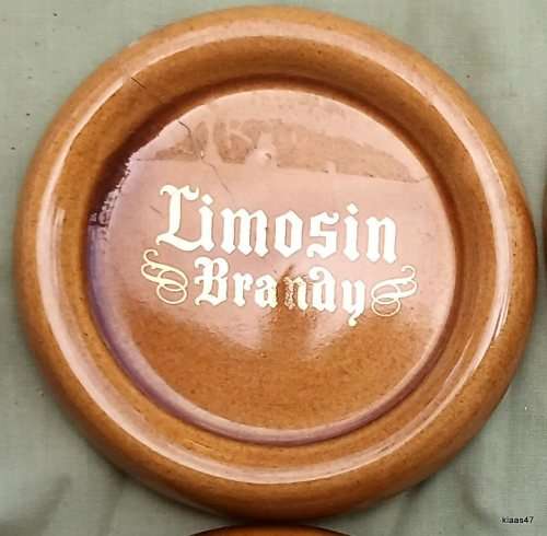 Set of Four Limosin Brandy Porcelain Coasters