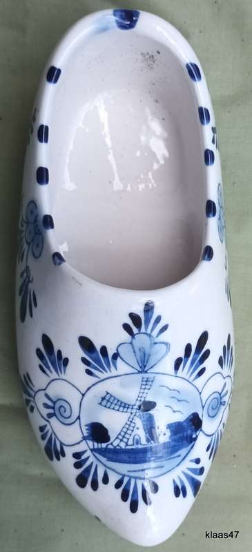 Vintage - LADDRAK Amsterdam - Ceramic Pottery Clog - Blue and White