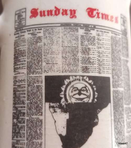 Crescent Ware Newspaper Tankard For Sunday Times 75 years 1981