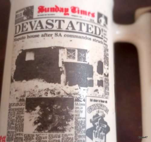 Crescent Ware Newspaper Tankard For Sunday Times 75 years 1981