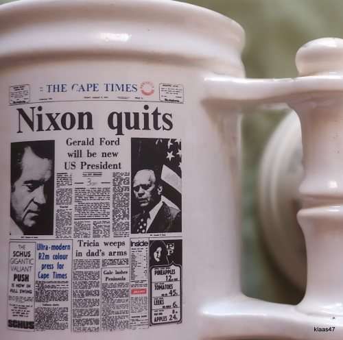 Crescent Ware Newspaper Tankard