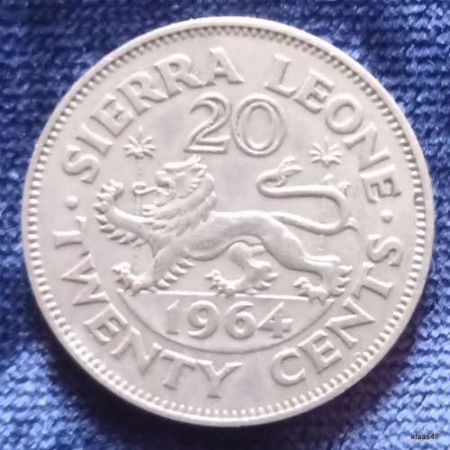 Sierra Leone - 1964 - 20 cents - Copper Nickel