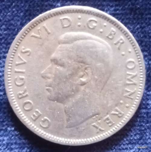 GB - 1947 - George VI (with `IND:IMP`) - Two Shillings - Copper-nickel
