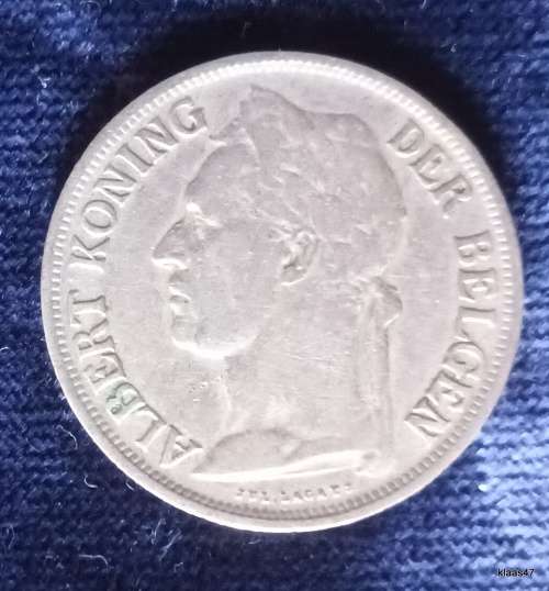 Belgian Congo - 1926 - 1 Franc (Dutch Text) - Copper Nickel