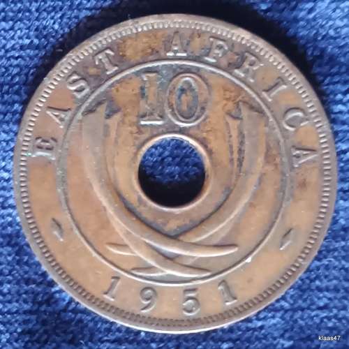 East Africa - 1951 - George VI - Ten Cents - Bronze
