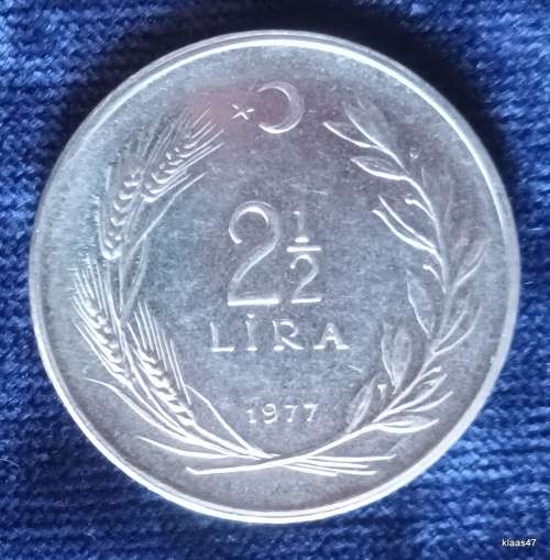 Turkiye - 1977  - 2½ Lira - Acmonital