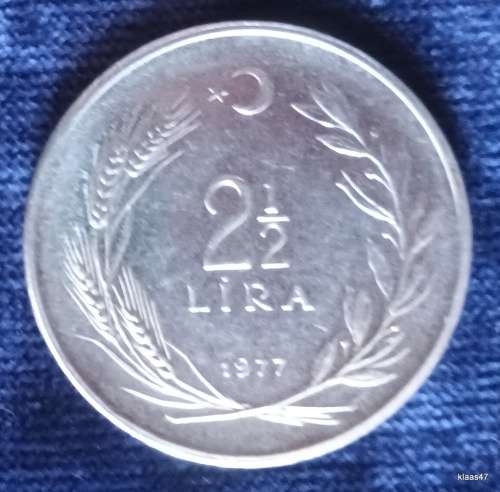 Turkiye - 1977  - 2½ Lira - Acmonital