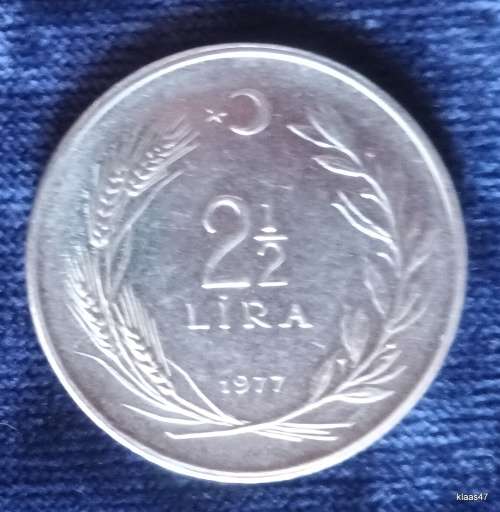 Turkiye - 1977  - 2½ Lira - Acmonital