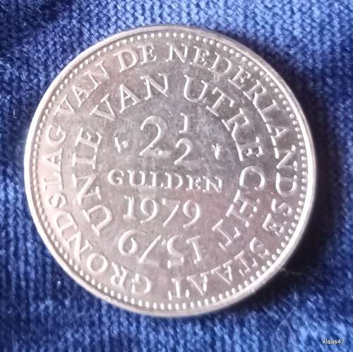 Netherlands - 1979 - 2½ Gulden - Juliana (Union of Utrecht) - Nickel