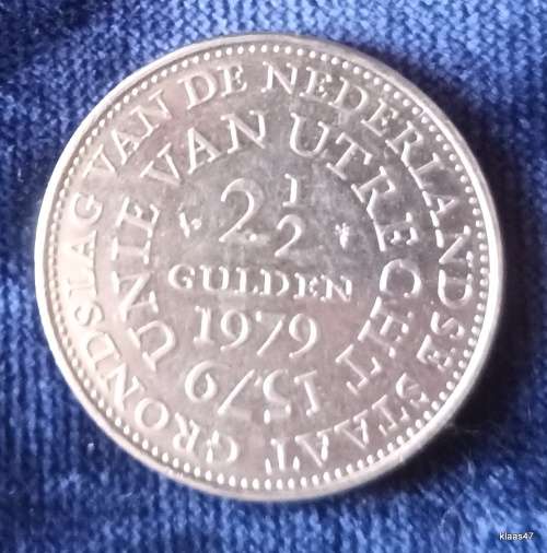 Netherlands - 1979 - 2½ Gulden - Juliana (Union of Utrecht) - Nickel