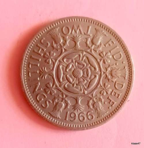 GB - 1966 - Two Shillings - 1st portrait, no `BRITT:OMN` - Copper-nickel