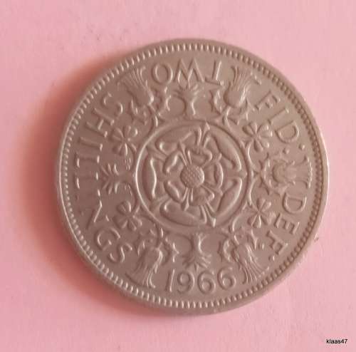 GB - 1966 - Two Shillings - 1st portrait, no `BRITT:OMN` - Copper-nickel
