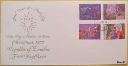 Zambia - 1977 - Christmas - FDC