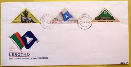 Lesotho - 1967 - Independence 1st Anniversary - FDC