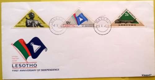 Lesotho - 1967 - Independence 1st Anniversary - FDC