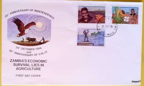 Zambia - 1984 - Independence 20th Anniversary - FDC