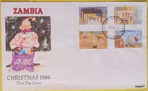 Zambia - 1986 - Christmas - FDC