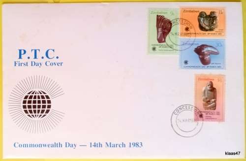 Zimbabwe - 1983 - Commonwealth Day - FDC (Concession date stamp)