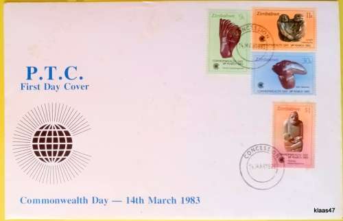 Zimbabwe - 1983 - Commonwealth Day - FDC (Concession date stamp)