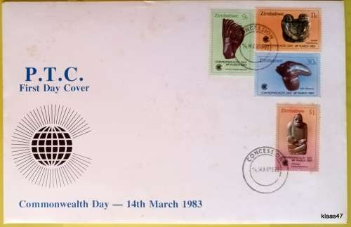 Zimbabwe - 1983 - Commonwealth Day - FDC (Concession date stamp)