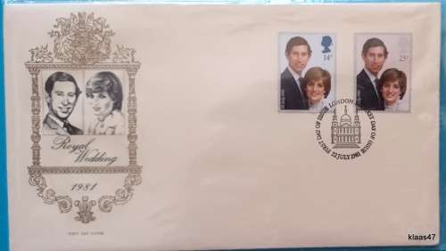 GB - 1981 - Royal Wedding - FDC (Yellow Envelope)