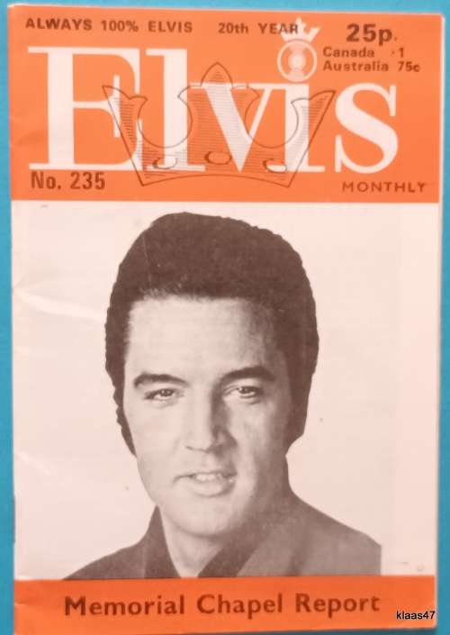 Elvis Monthly - No. 235 Aug 1979 and No. 251 Dec 1980 - 2 Magazines