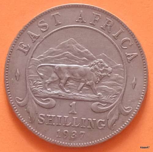 East Africa - 1937 - 1 Shilling - George VI - (.250 silver)