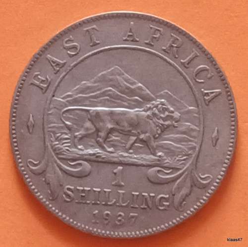 East Africa - 1937 - 1 Shilling - George VI - (.250 silver)
