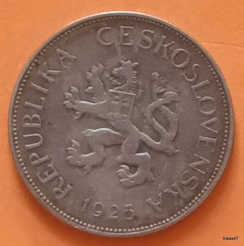 Czechoslovakia - 1925 - 5 Korun - Copper-nickel