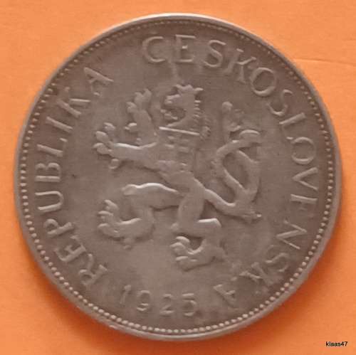 Czechoslovakia - 1925 - 5 Korun - Copper-nickel