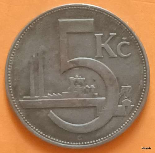 Czechoslovakia - 1925 - 5 Korun - Copper-nickel